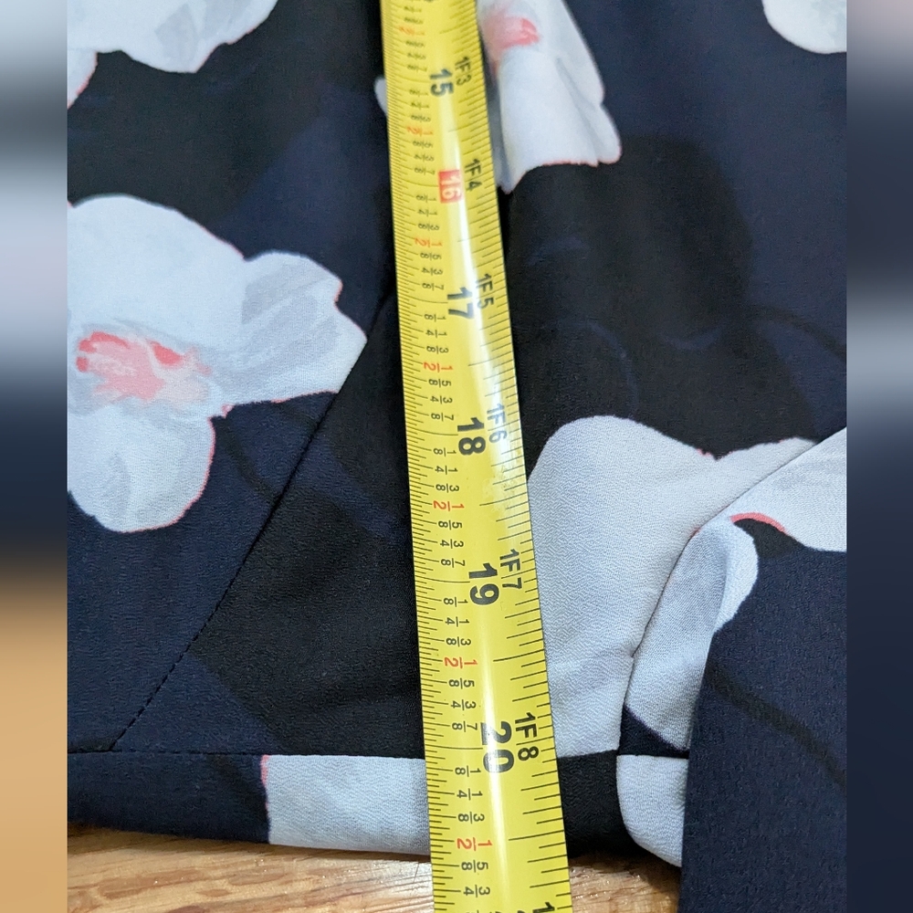 Banana Republic Blue Floral Polo Collar Midi Dress Size M - Picture 6 of 11